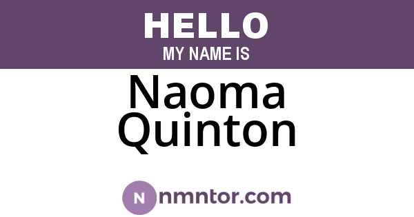 Naoma Quinton