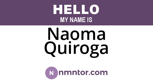 Naoma Quiroga