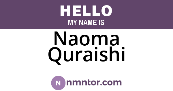 Naoma Quraishi