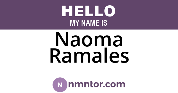 Naoma Ramales