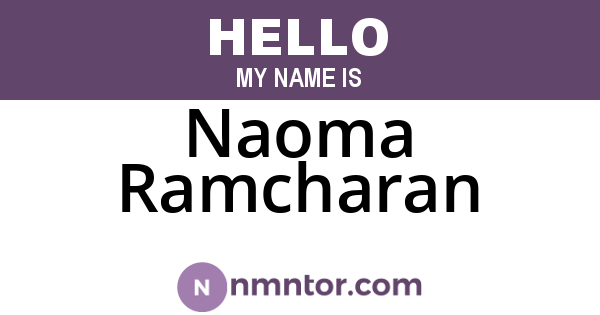 Naoma Ramcharan