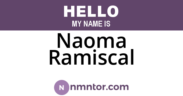 Naoma Ramiscal