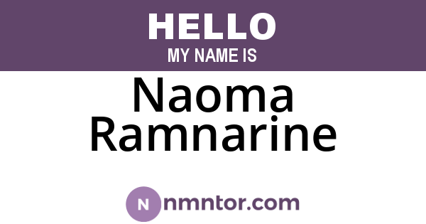 Naoma Ramnarine