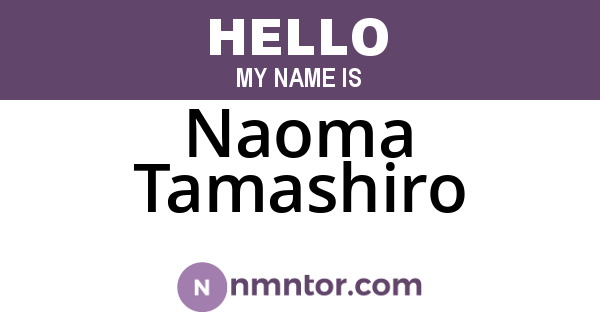 Naoma Tamashiro