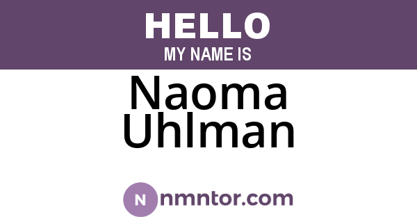Naoma Uhlman