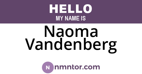 Naoma Vandenberg