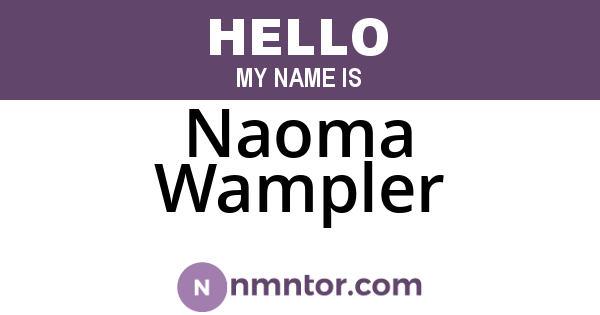Naoma Wampler