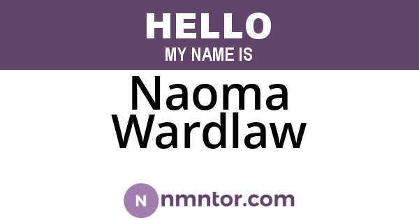 Naoma Wardlaw