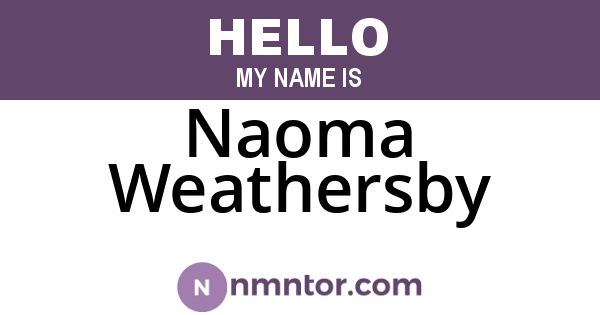Naoma Weathersby