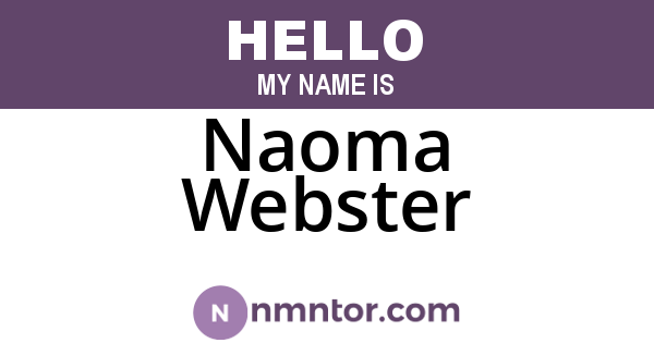 Naoma Webster