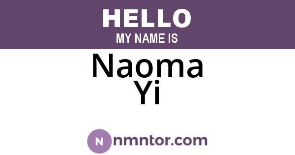 Naoma Yi