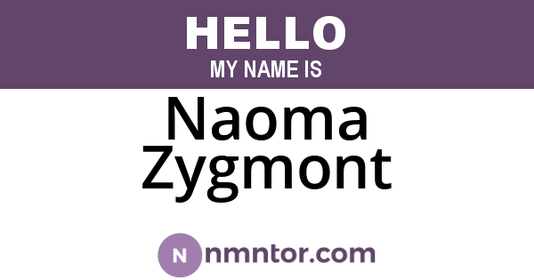 Naoma Zygmont