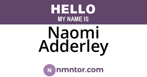 Naomi Adderley