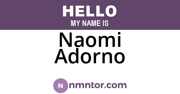 Naomi Adorno
