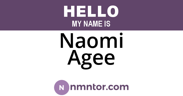 Naomi Agee