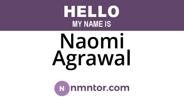 Naomi Agrawal
