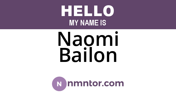 Naomi Bailon