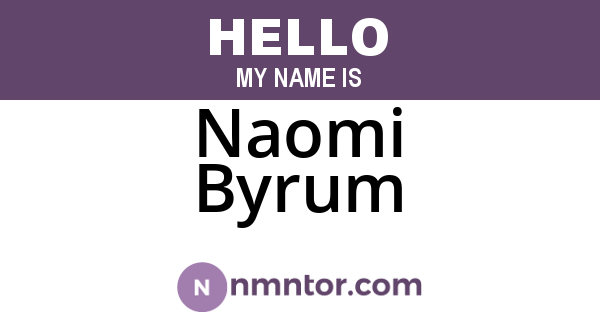 Naomi Byrum