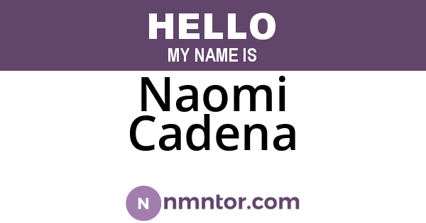 Naomi Cadena