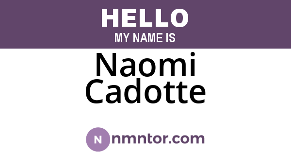 Naomi Cadotte