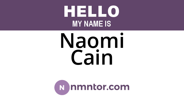 Naomi Cain
