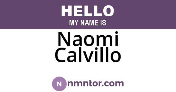 Naomi Calvillo