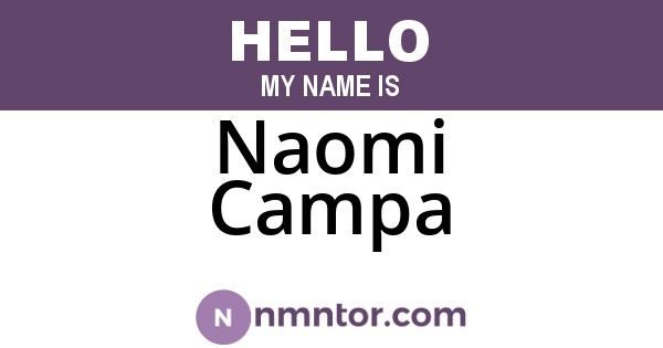 Naomi Campa