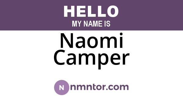 Naomi Camper