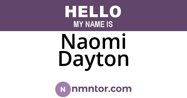 Naomi Dayton