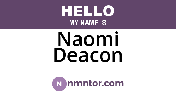 Naomi Deacon