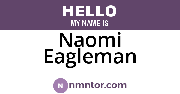 Naomi Eagleman