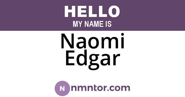 Naomi Edgar
