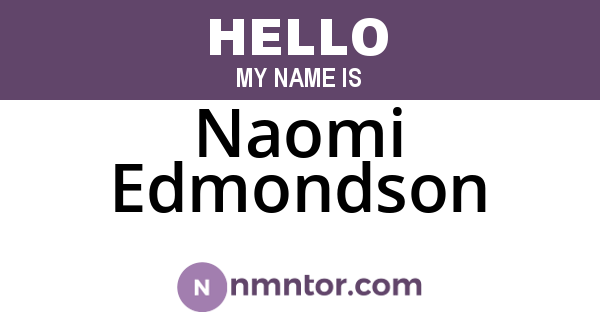 Naomi Edmondson
