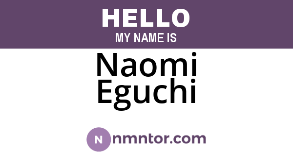 Naomi Eguchi