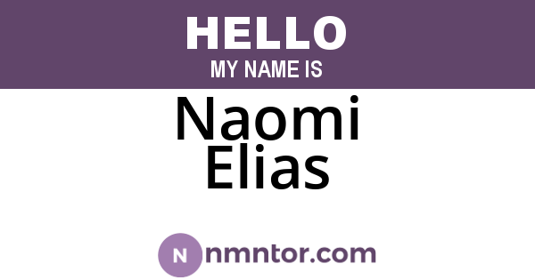 Naomi Elias