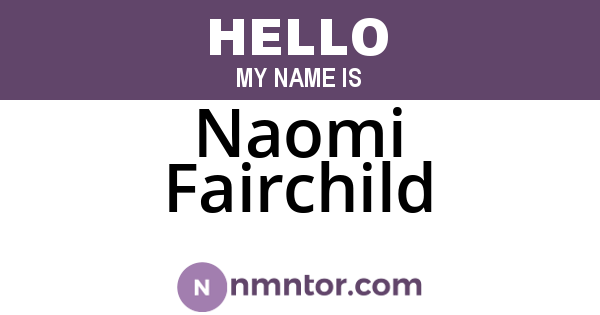 Naomi Fairchild