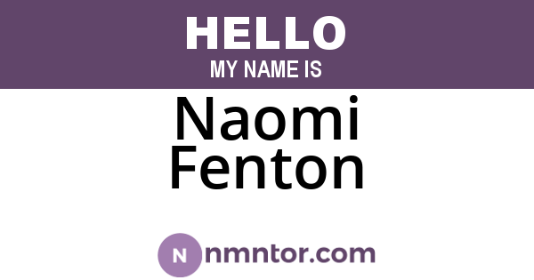 Naomi Fenton