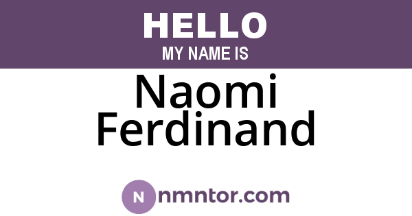 Naomi Ferdinand