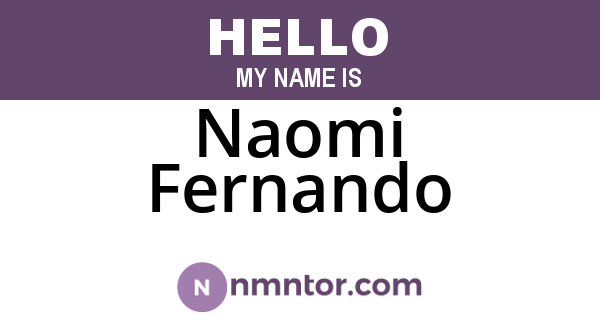 Naomi Fernando