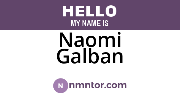 Naomi Galban