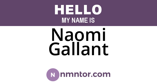 Naomi Gallant