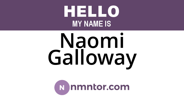 Naomi Galloway