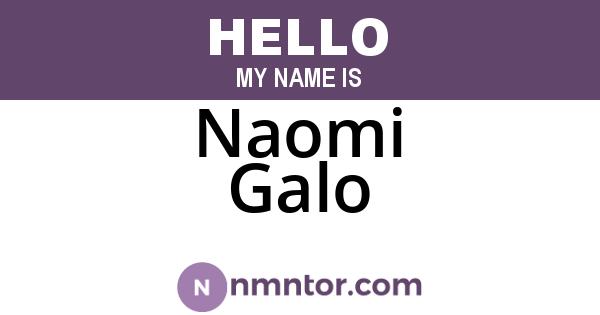 Naomi Galo