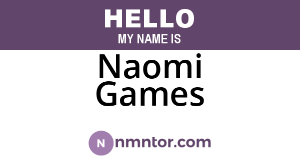 Naomi Games
