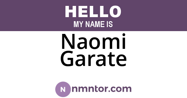 Naomi Garate