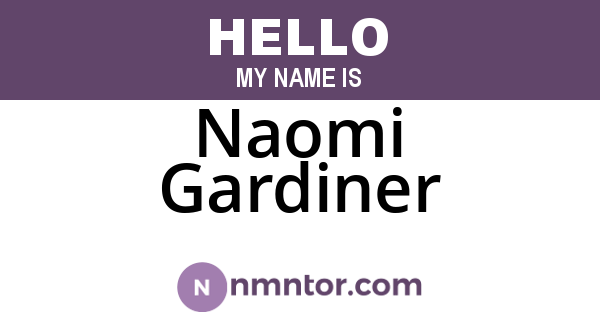 Naomi Gardiner