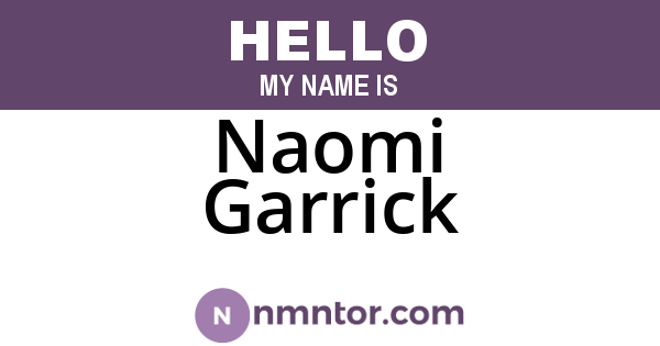 Naomi Garrick