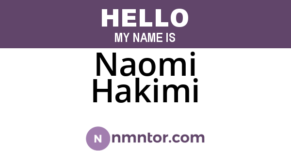 Naomi Hakimi