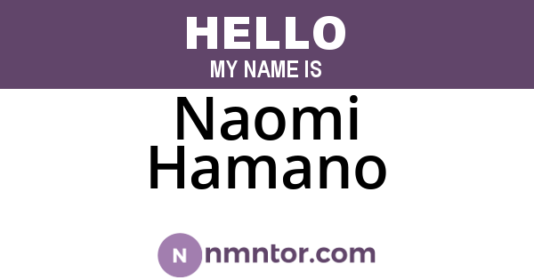 Naomi Hamano