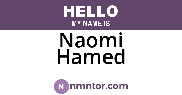 Naomi Hamed